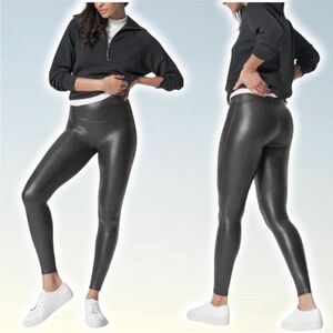 SPANX Faux Leather Leggings Black Small